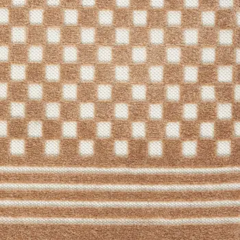 6' Brown Geometric Runner Rug