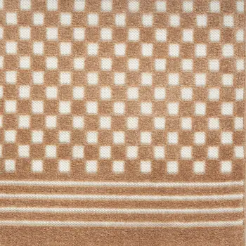 6' Brown Geometric Runner Rug