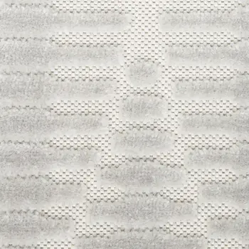 6' Gray Geometric Runner Rug