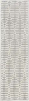 6' Gray Geometric Runner Rug