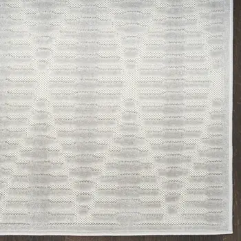 6' Gray Geometric Runner Rug