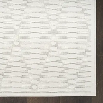 6' Ivory Geometric Runner Rug