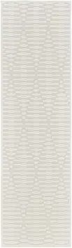 6' Ivory Geometric Runner Rug
