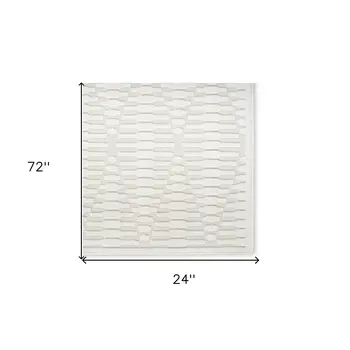 6' Ivory Geometric Runner Rug