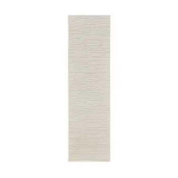6' Beige Geometric Runner Rug