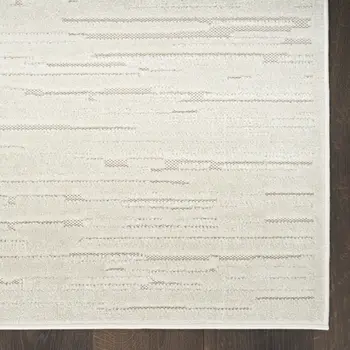 6' Beige Geometric Runner Rug