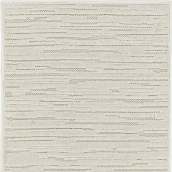 6' Beige Geometric Runner Rug
