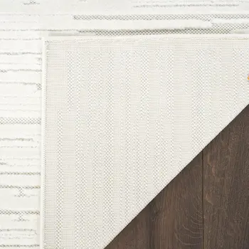 6' Ivory Geometric Runner Rug