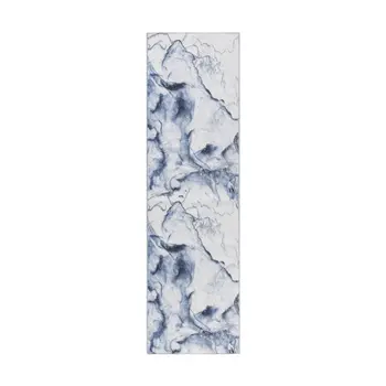8' Ivory Abstract Power Loom Runner Rug