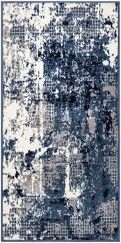3' X 5' Blue Abstract Power Loom Area Rug