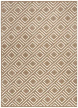 4' X 6' Brown Geometric Area Rug