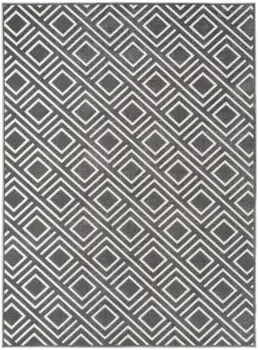 4' X 6' Gray Geometric Area Rug