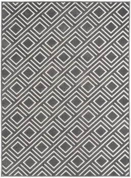 4' X 6' Gray Geometric Area Rug