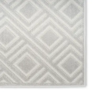 4' X 6' Gray Geometric Area Rug