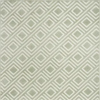 4' X 6' Green Geometric Area Rug