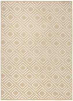 4' X 6' Tan Geometric Area Rug