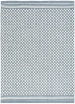 4' X 6' Blue Geometric Area Rug
