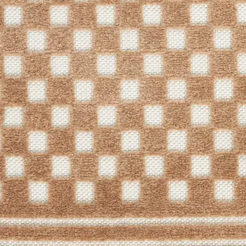 4' X 6' Brown Geometric Area Rug