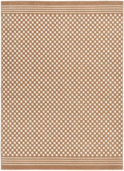 4' X 6' Brown Geometric Area Rug