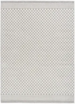 4' X 6' Gray Geometric Area Rug