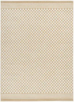 4' X 6' Tan Geometric Area Rug