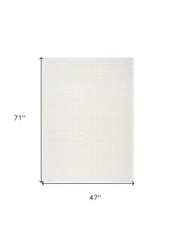 4' X 6' Ivory Geometric Area Rug