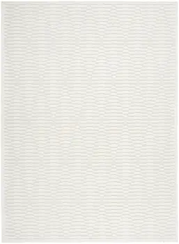 4' X 6' Ivory Geometric Area Rug
