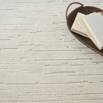 4' X 6' Beige Geometric Area Rug