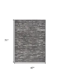 4' X 6' Gray Geometric Area Rug
