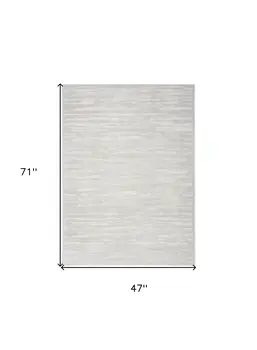 4' X 6' Gray Geometric Area Rug