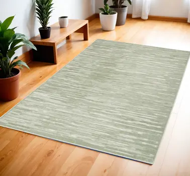 4' X 6' Green Geometric Area Rug