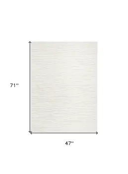 4' X 6' Ivory Geometric Area Rug