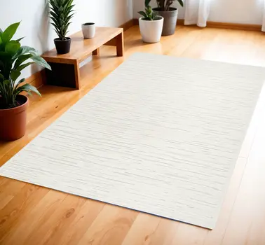 4' X 6' Ivory Geometric Area Rug