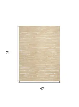 4' X 6' Tan Geometric Area Rug