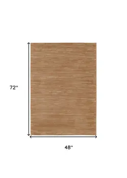 4' X 6' Rust Abstract Indoor Outdoor Area Rug