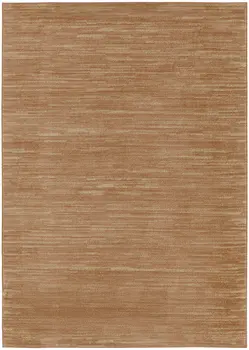4' X 6' Rust Abstract Indoor Outdoor Area Rug