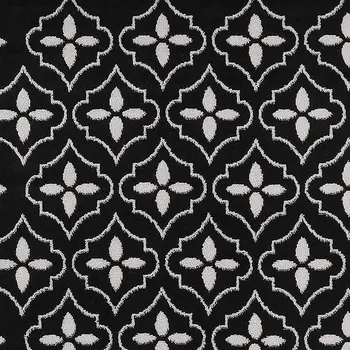 4' X 6' Black And Ivory Geometric Indoor Outdoor Area Rug
