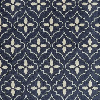 4' X 6' Navy Blue And Ivory Geometric Indoor Outdoor Area Rug