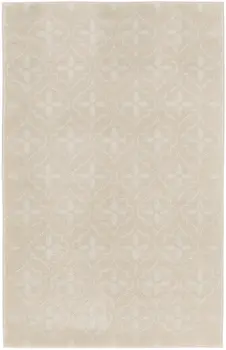4' X 6' Ivory And Beige Geometric Indoor Outdoor Area Rug