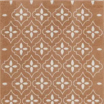 4' X 6' Copper Geometric Indoor Outdoor Area Rug