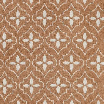 4' X 6' Copper Geometric Indoor Outdoor Area Rug