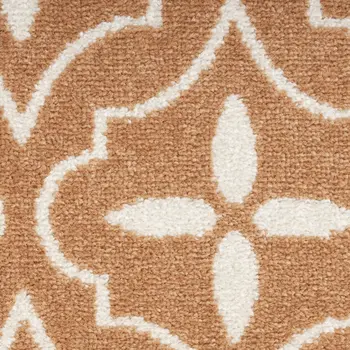 4' X 6' Copper Geometric Indoor Outdoor Area Rug