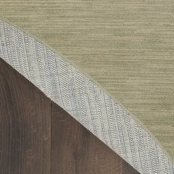 8' Green And Gold Round Abstract Indoor Outdoor Area Rug
