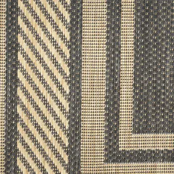 4' X 6' Charcoal Geometric Indoor Outdoor Area Rug
