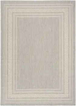4' X 6' Gray Geometric Indoor Outdoor Area Rug