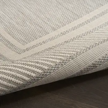4' X 6' Gray Geometric Indoor Outdoor Area Rug
