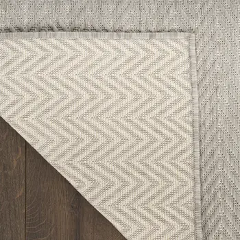 4' X 6' Gray Geometric Indoor Outdoor Area Rug