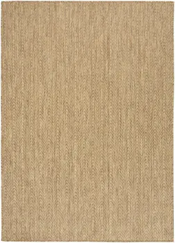4' X 6' Natural Geometric Indoor Outdoor Area Rug