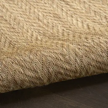 4' X 6' Natural Geometric Indoor Outdoor Area Rug