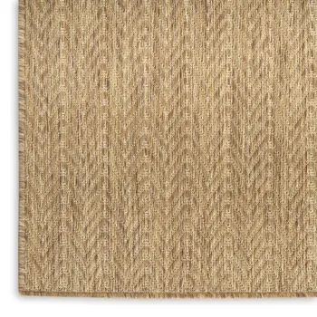 4' X 6' Natural Geometric Indoor Outdoor Area Rug